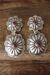 Navajo Sterling Silver Purple Spiny Oyster Concho Earrings - Begay