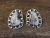 Navajo Sterling Silver & White Buffalo Turquoise Post Earrings - McCarthy