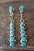 Zuni Indian Jewelry Sterling Silver Turquoise 8 Stone Earrings! Erma Esalalio