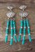 Navajo Indian Jewelry Sterling Silver Turquoise Tassel Earrings! 