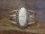 Navajo Indian Sterling Silver & White Howlite Bracelet Signed Yazzie