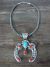 Genuine Silver Navajo Pearl Turquoise & Coral Naja Necklace Signed - Lewis