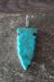 Zuni Indian Jewelry Sterling Silver Turquoise Arrowhead Pendant - Jonathan Shack 