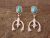 Navajo Indian Sterling Silver Turquoise Naja Post Earrings - Betone