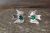 Native American Sterling Silver Green Opal Dove Post Earrings! 