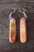 Navajo Indian Jewelry Spiny Oyster Slab Dangle Earrings!  Lovato