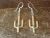 Native American Sterling Silver Turquoise Saguaro Dangle Earrings! Chee