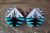 Zuni Sterling Silver Turquoise Multistone Inlay Post Earrings! 