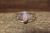 Navajo Indian Sterling Silver Pink Opal Ring - J. Lincoln - Size 4 1/2