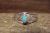 Navajo Indian Sterling Silver Blue Opal Ring - J. Lincoln - Size 5 1/2