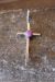 Zuni Indian Sterling Silver Pink Opal Cross Pendant - Jonathan Shack 
