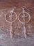 Native American Indian Jewelry Sterling Silver Cross Feather Dangle Earrings - Marvin Arviso