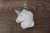 Zuni Indian Jewelry Sterling Silver Mother of Pearl Unicorn Pendant - Jonathan Shack 