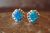 Zuni Sterling Silver Blue Opal Stud Earrings!