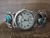 Native American Indian Jewelry Sterling Silver Turquoise Coral Watch - Saunders