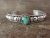 Navajo Indian Sterling Silver Turquoise Bracelet by Thomas Charley 
