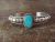 Navajo Indian Sterling Silver Turquoise Bracelet by Thomas Charley 
