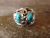 Navajo Indian Sterling Silver Turquoise Ring Size 12 - Calladitto