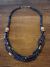 Navajo Indian Sterling Silver Lapis Gemstone Beaded Necklace Signed T&R Singer