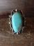 Navajo Sterling Silver Turquoise Adjustable Ring Size 9 to 11by Albert Cleveland