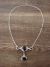 Navajo Indian Sterling Silver Black Onyx Necklace Signed DTR