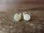 Zuni Indian Sterling Silver Round White Opal Post Earrings by Angie Rosetta