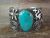 Navajo Indian Sterling Silver Turquoise Petroglyph Bracelet Signed Alex Sanchez
