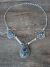 Navajo Sterling Silver & Buffalo Turquoise Link Necklace - Mike Smith