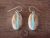 Navajo Indian Sterling Silver Boulder Turquoise Dangle Earrings! Signed