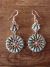 Navajo Indian Sterling Silver Needle Point Turquoise Earrings - Nez