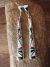 Zuni Indian Jewelry Sterling Silver Inlay Earrings - Bowannie