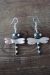 Hand Carved Mother of Pearl Multistone Dragonfly Fetish Earrings! - Mitchell