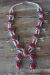 Navajo Jewelry Coral Squash Blossom Necklace by Jackie Cleveland