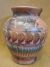Navajo Indian Hand Etched & Painted Horse Hair Ginger Jar Pottery - Gilmore