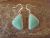 Navajo Indian Sterling Silver Turquoise Dangle Earrings - Shorty