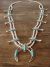 Navajo Nickel Silver Turquoise Squash Blossom Necklace by Bobby Cleveland