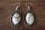 Navajo Indian Nickel Silver Howlite Dangle Earrings - Jackie Cleveland