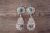 Navajo Indian Nickel Silver Malachite Stamped Earrings Phoebe Tolta