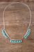 Zuni Indian Jewelry Sterling Silver Turquoise Bar Necklace! - C. Haloo