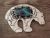 Navajo Indian Nickel Silver Turquoise Bear Pin by Jackie Cleveland