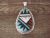 Zuni Indian Turquoise, MOP, Coral Inlay Pendant Signed LLC