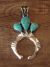 Navajo Indian Sterling Silver Turquoise Naja Pendant by Jim