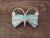 Zuni Indian Sterling Silver Turquoise Opal Inlay Butterfly Pin/Pendant Signed Edaakie