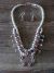 Genuine Small Navajo Sterling Silver Coral Squash Blossom Necklace Set - PG