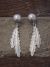 Navajo Indian Hand Stamped Sterling Silver Feather Post Earrings by Yazzie