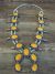 Large Navajo Nickel Silver Spiny Oyster Squash Blossom Necklace Signed JC