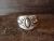 Navajo Indian Hand Stamped Sterling Silver Ring by Mariano - Size 10
