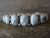 Navajo Indian Sterling Silver White Howlite Row Bracelet by Philip Yazzie