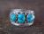 Navajo Sterling Silver Turquoise Row Ring Signed Begay - Size 9