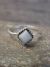 Zuni Indian Sterling Silver White Mother of Pearl Ring by Rosetta - Size 7.5
